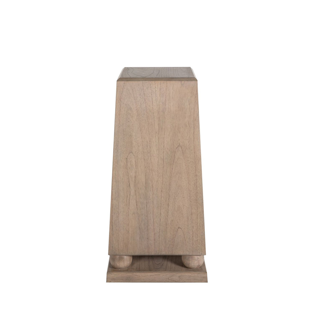 Chess Mahogany Wood Square Pedestal Accent Table - 18 In. W X 36 In. H