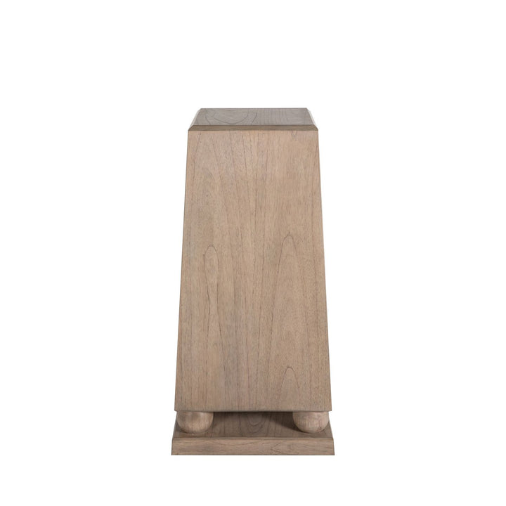 Chess Mahogany Wood Square Pedestal Accent Table - 18 In. W X 36 In. H