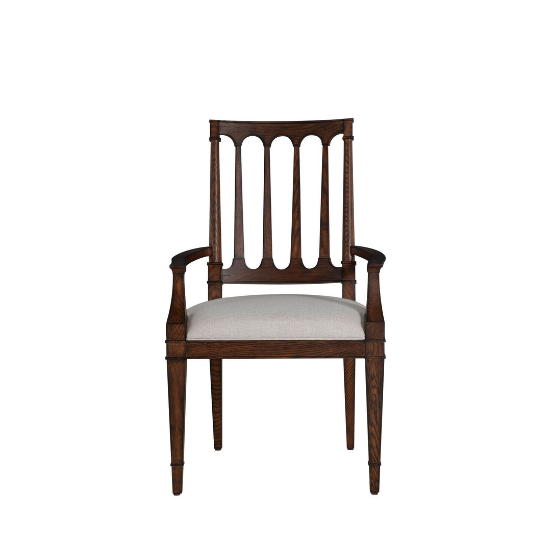 Mathis Wood Sculpted Back Dining Arm Chair
