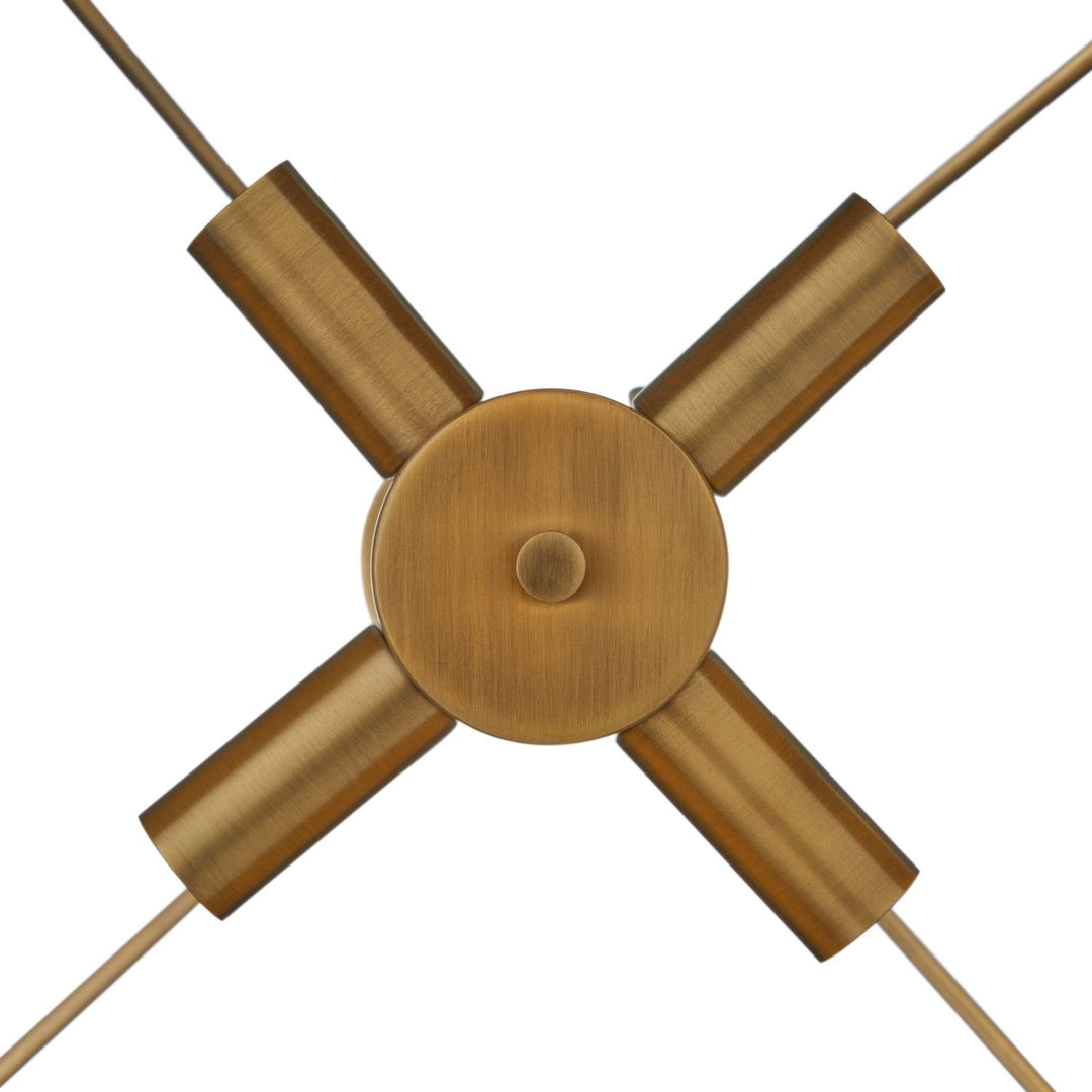 Mariana Leather Antique Brass Pendant Chandelier - 26.5 In. D X 20.25 In. H