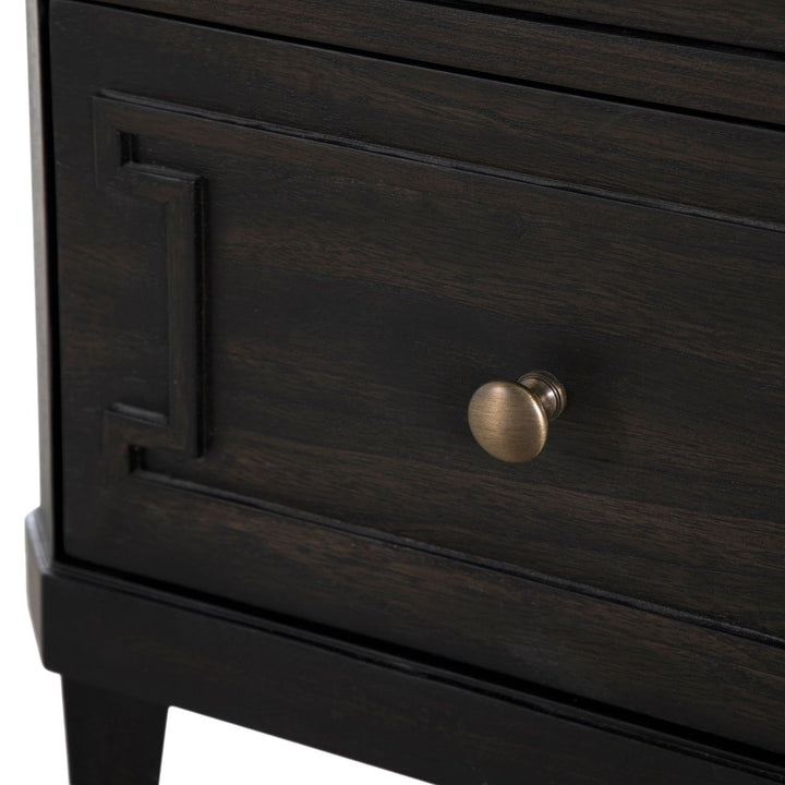 Glenwood Mindi Wood Chest - 4 Drawers, Cerused Brown