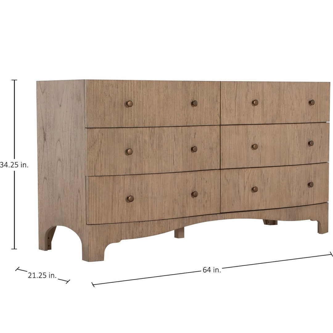 Princeton Mindi Wood Dresser - 6 Drawers