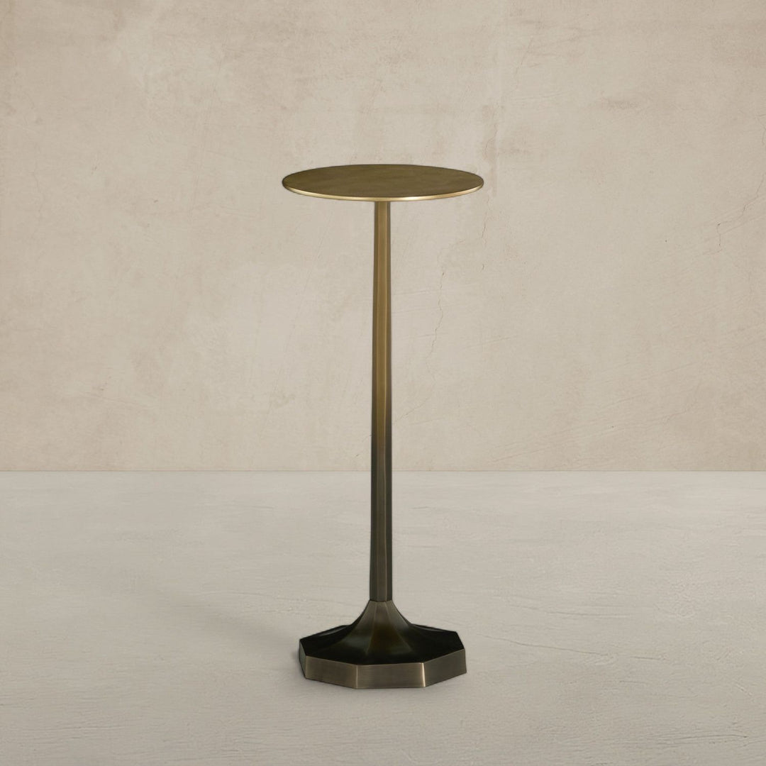 Ombre Metal Circle Pedestal Drink Table - 9.25 In. W X 22.5 In. H