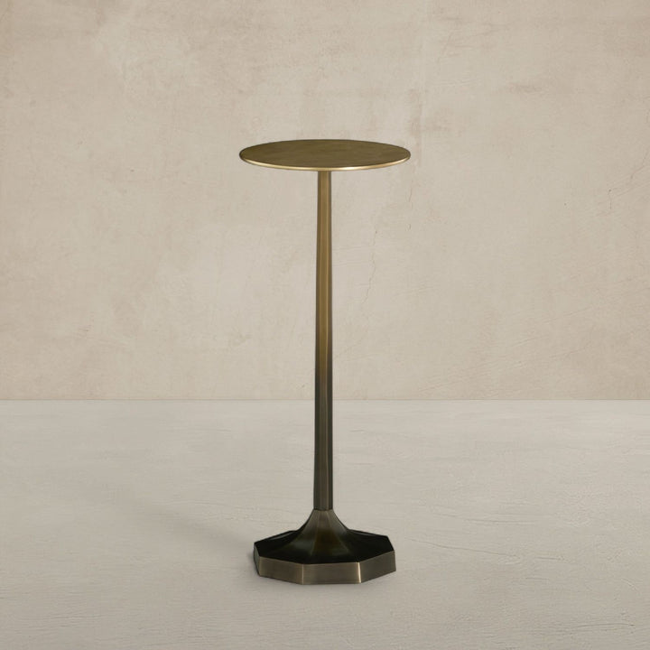 Ombre Metal Circle Pedestal Drink Table - 9.25 In. W X 22.5 In. H