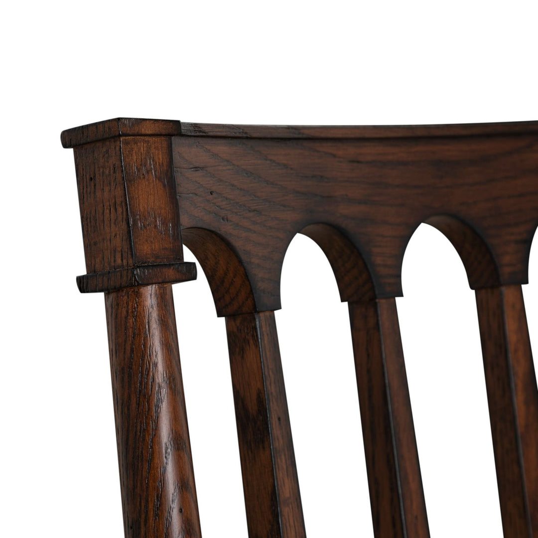 Mathis Wood Sculpted Back Dining Arm Chair