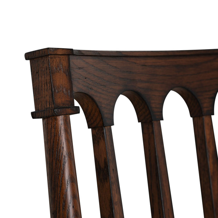 Mathis Wood Sculpted Back Dining Arm Chair