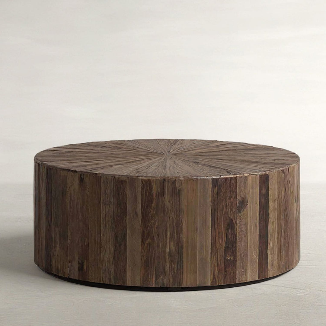Cyrano Recycled Elm Round Pedestal Coffee Table - 39.5 In. W X 15.75 In. H