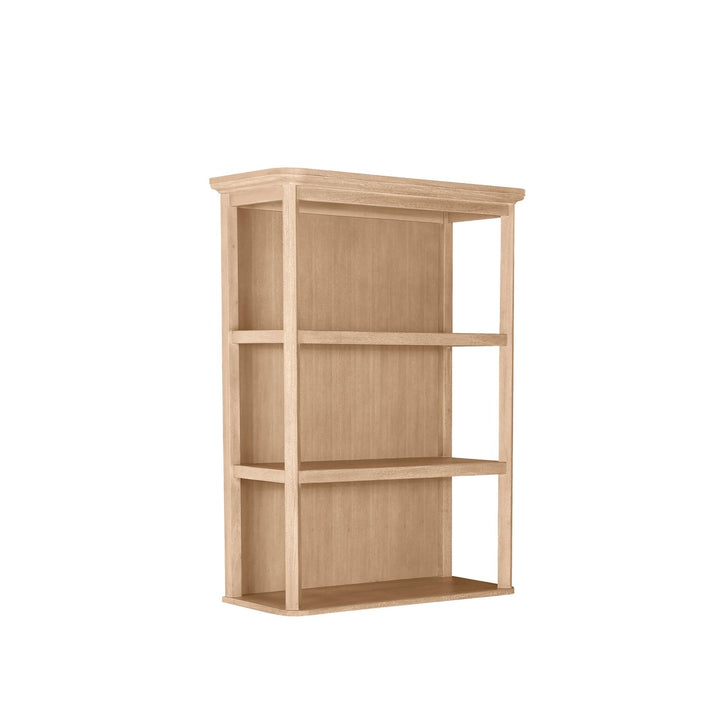 Somerset Mahogany Wood Hutch - 2 Shelves, Drift Cabinet