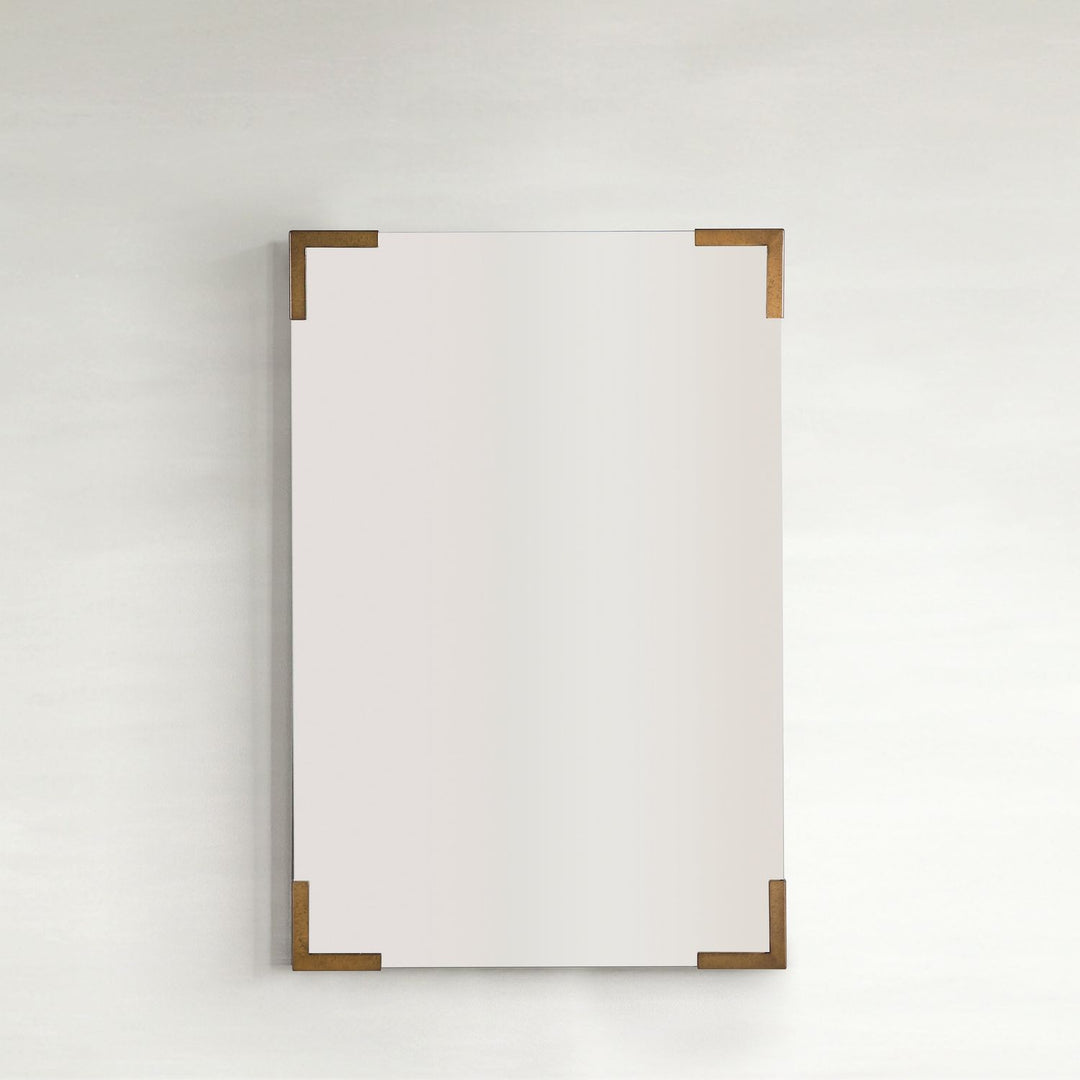 Roth Rectangle Vanity Mirror - Antique Brass, 43 In. H X 28.5 In. W X 1 In. D