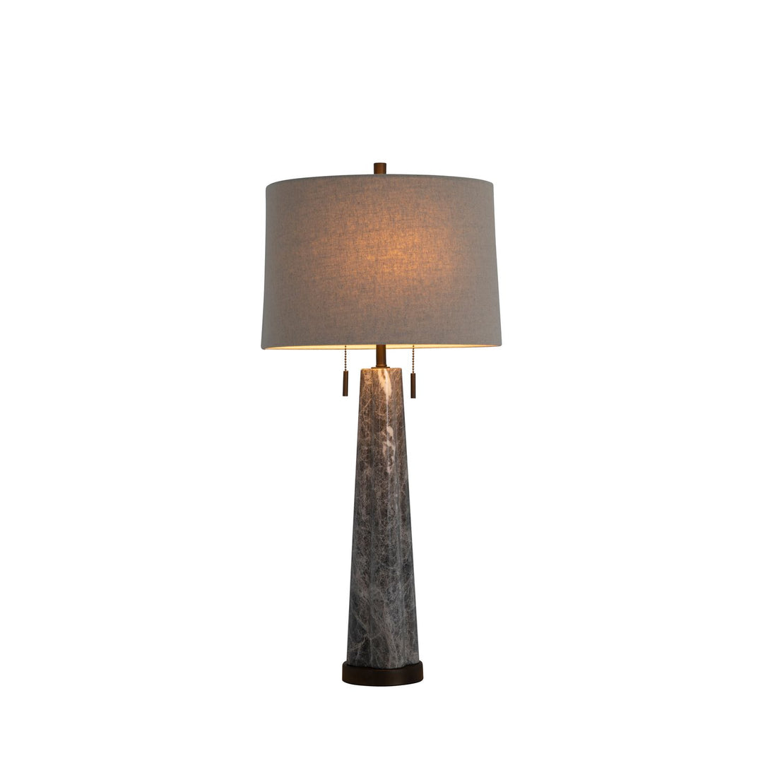 Margaret Marble Rubbed Bronze Table Lamp - 32.25 In. H