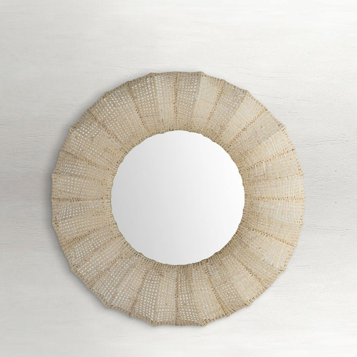 Delilah Circle Accent Mirror - Winter White, 36.5 In. H X 36.5 In. W X 6 In. D