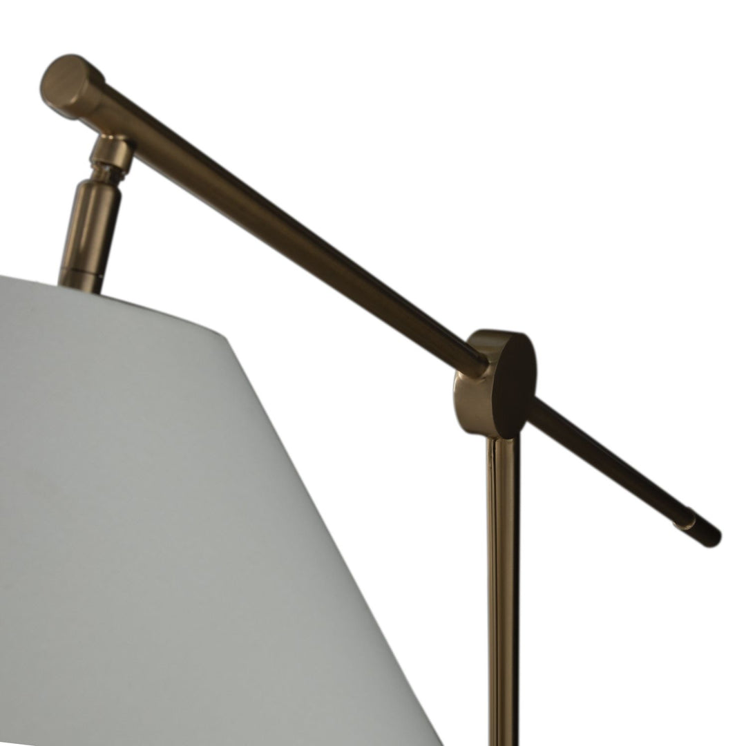 Estelle Brass Marble Base Bell Top Floor Lamp - 55.5 In. H