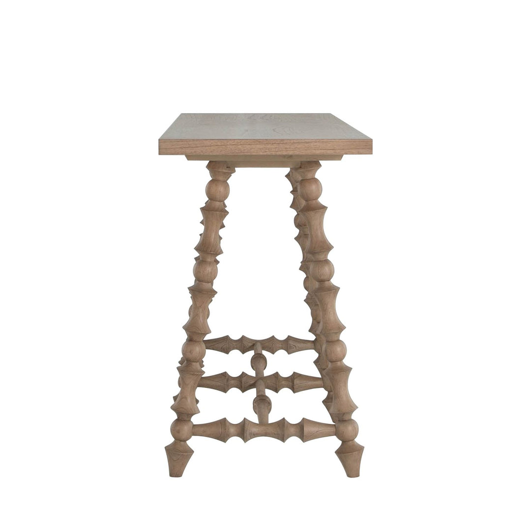 Kirkwood Mindi Veneer Rectangle Trestle Console Table - 70 In. W X 34.25 In. H