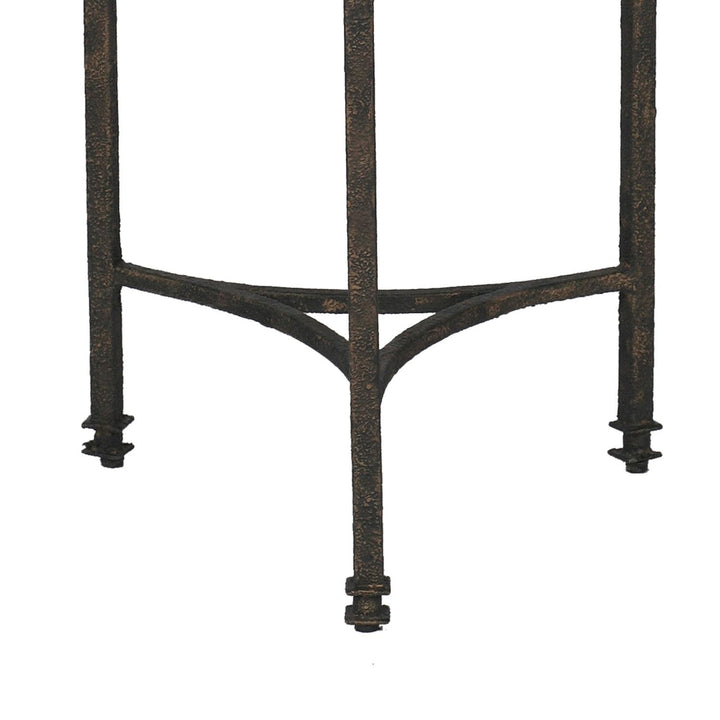 Walter Iron Trefoil Side Table - 15.5 In. W X 24.75 In. H