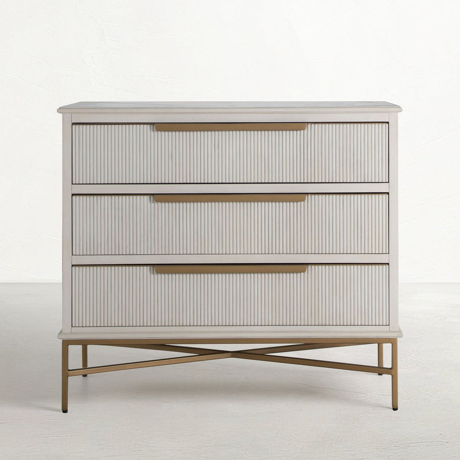 Riggs Mahogany Wood Chest - 3 Drawers
