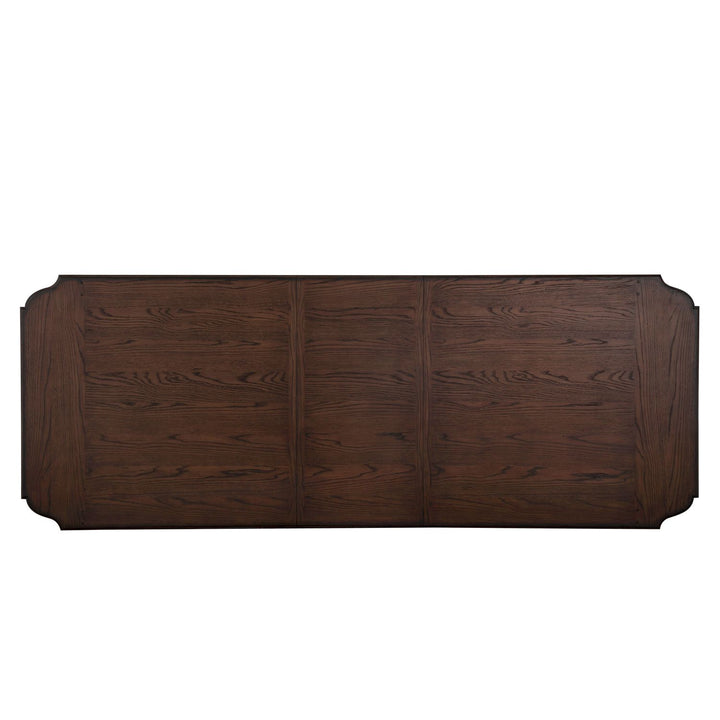 Mathis Oak Rectangle Legged Extension Dining Table - Rustic Antique Oak, 86 In. W X 30.25 In. H