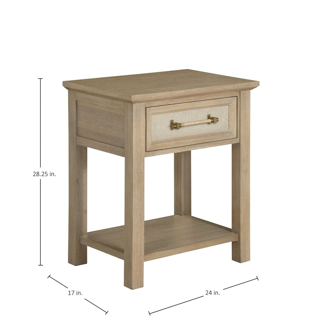 Astwood Mahogany Wood Nightstand - 1 Drawer, Drift