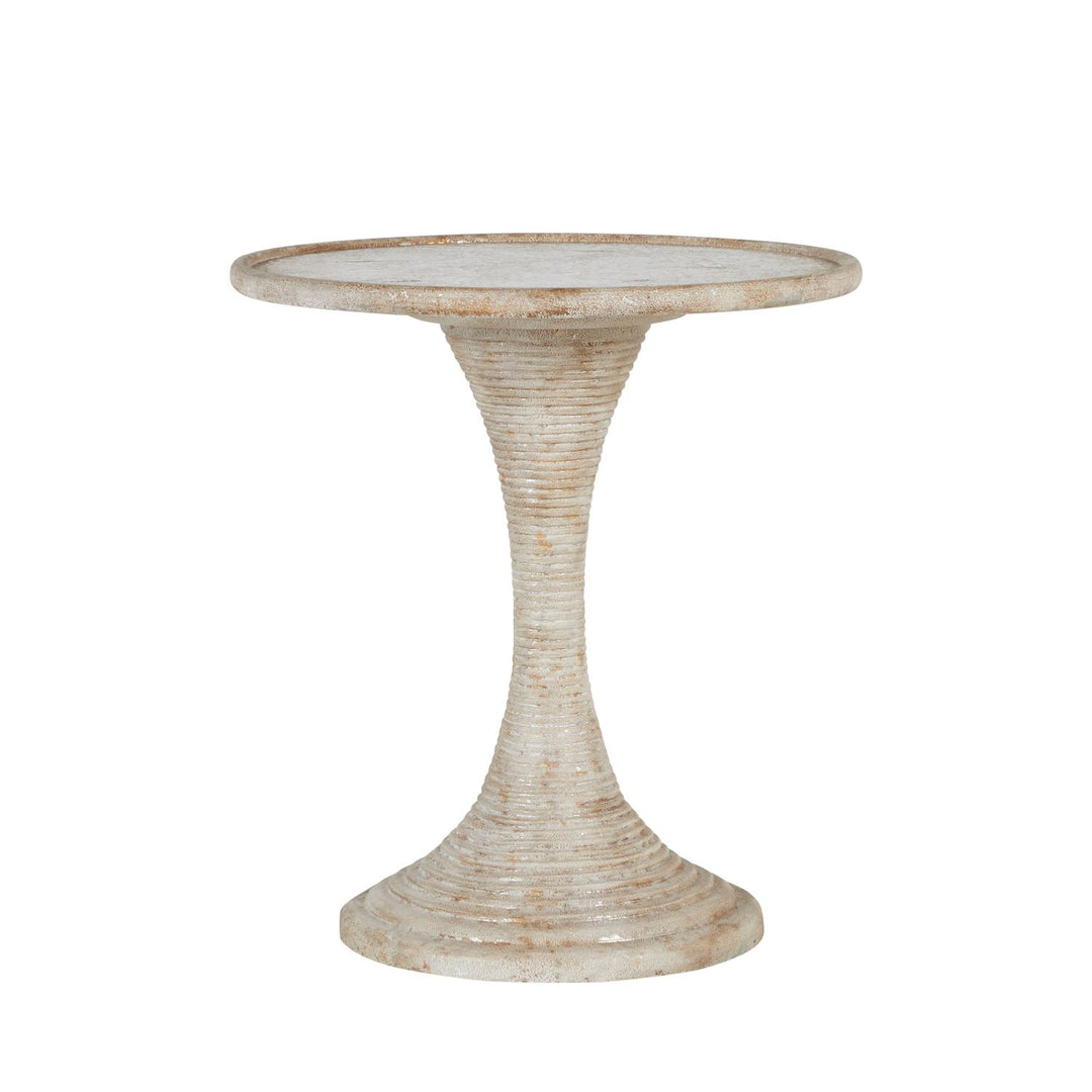 Gloria Resin Round Pedestal Accent Table - 24 In. W X 26 In. H