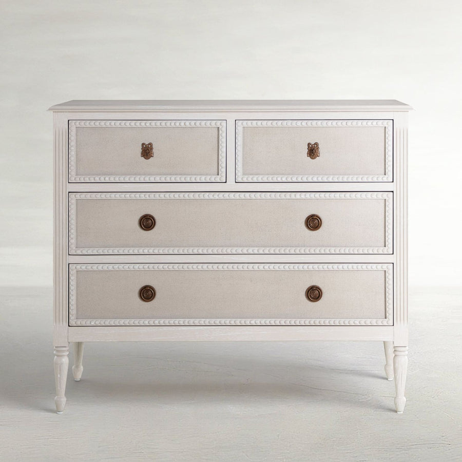 Caroline Mahogany Mindi Wood Chest - 4 Drawers