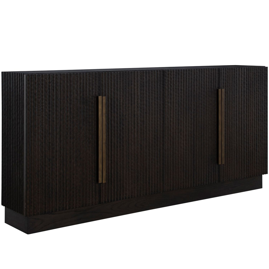 Diego Oak Sideboard - 2 Shelves, Dark Stained