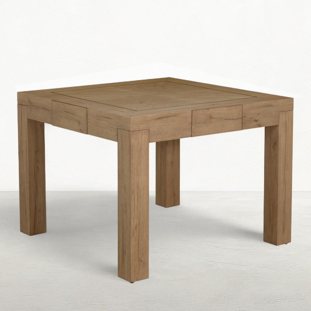 Highland Oak Square Legged Dining Table - Dawn, 40 In. W X 30 In. H