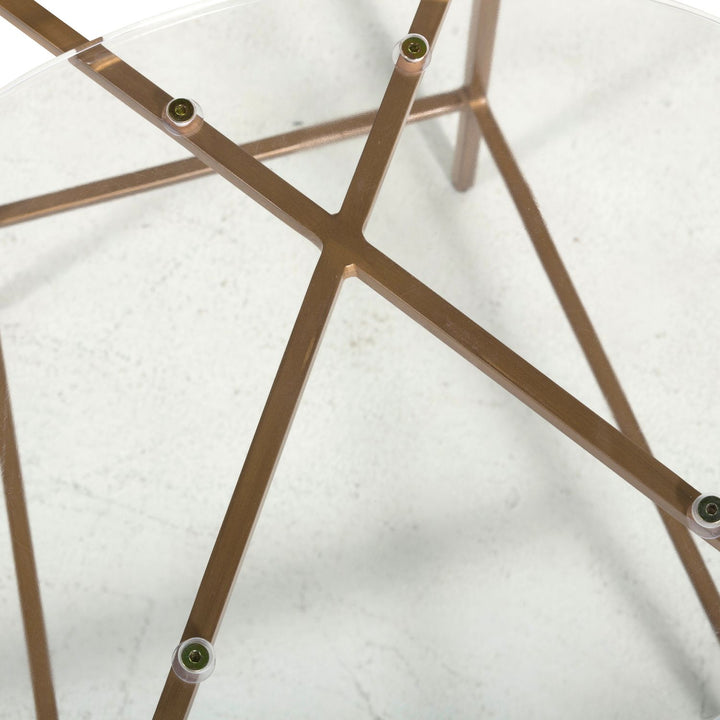 Sandy Acrylic Iron Counter Stool - Antique Gold Clear