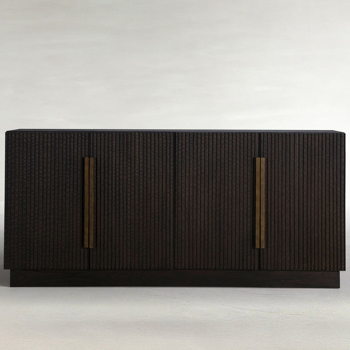 Diego Oak Sideboard - 2 Shelves, Dark Stained