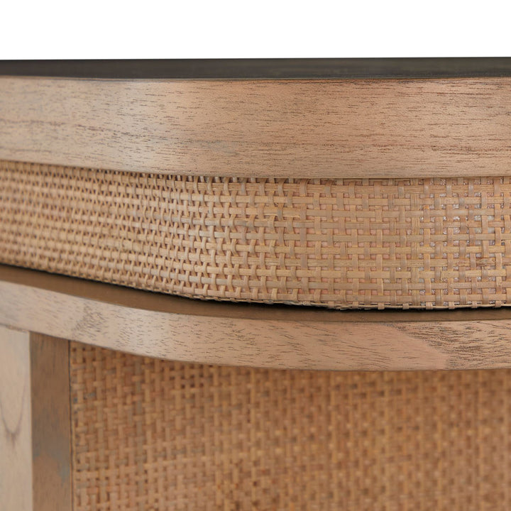 Elsa Mindi Wood Desk - 6 Soft-Close Drawers, Blonde Natural