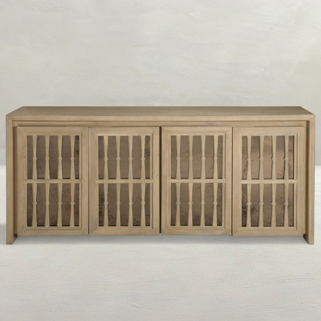Caliza Mahogany Wood Buffet - 77.25 In. W X 34 In. H