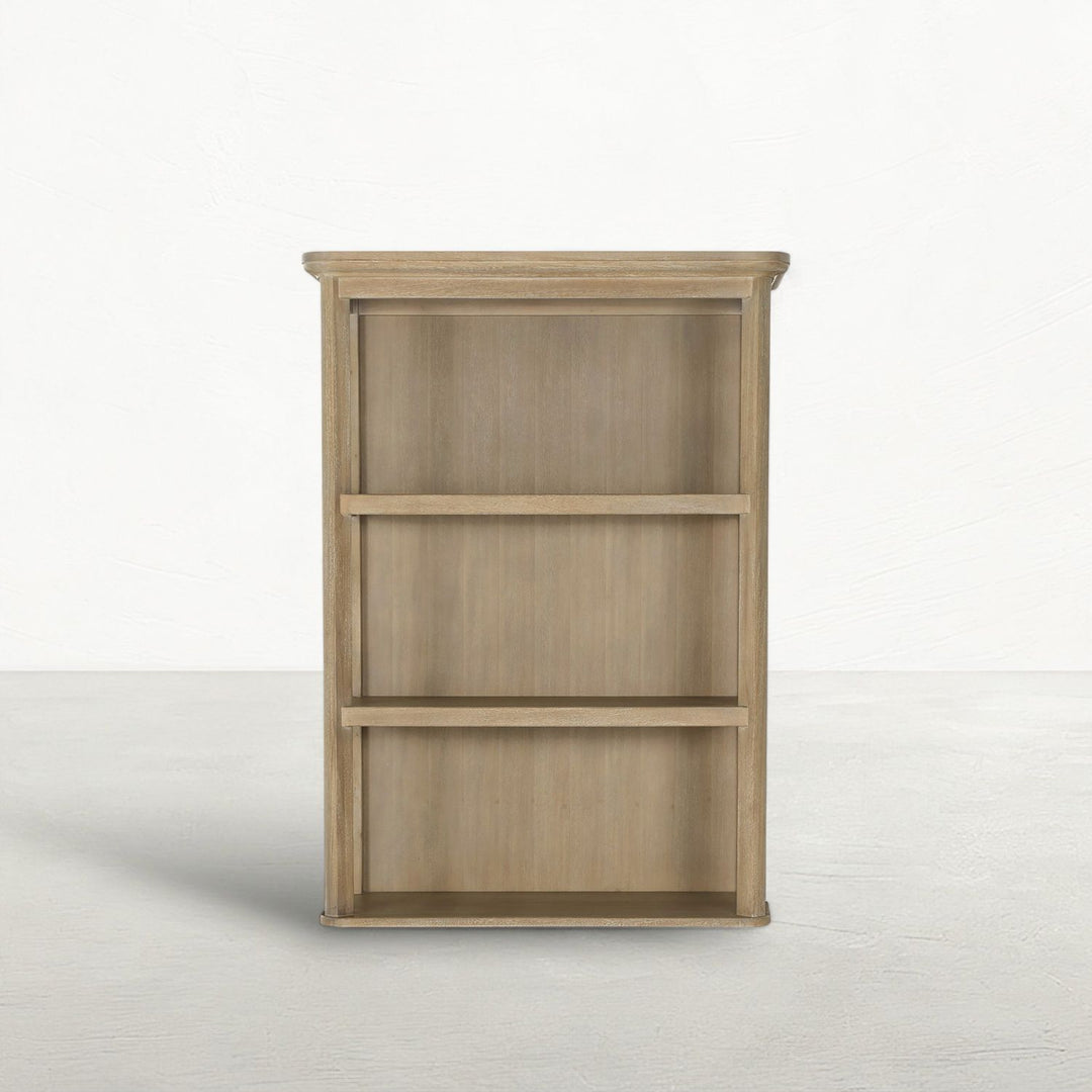 Somerset Mahogany Wood Hutch - 2 Shelves, Drift Cabinet