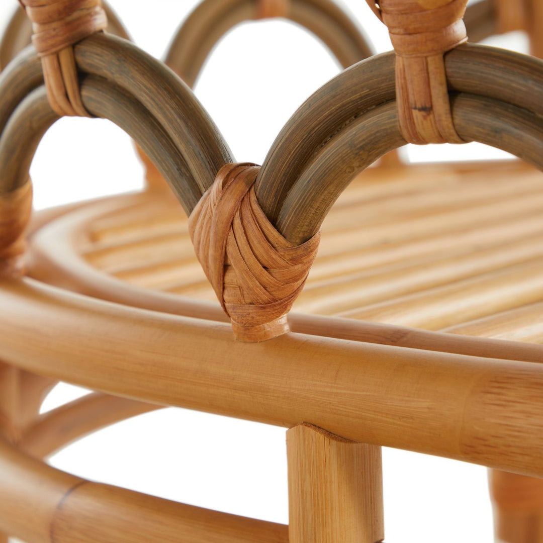 Coralee Natural Rattan Dining Chair - Gray