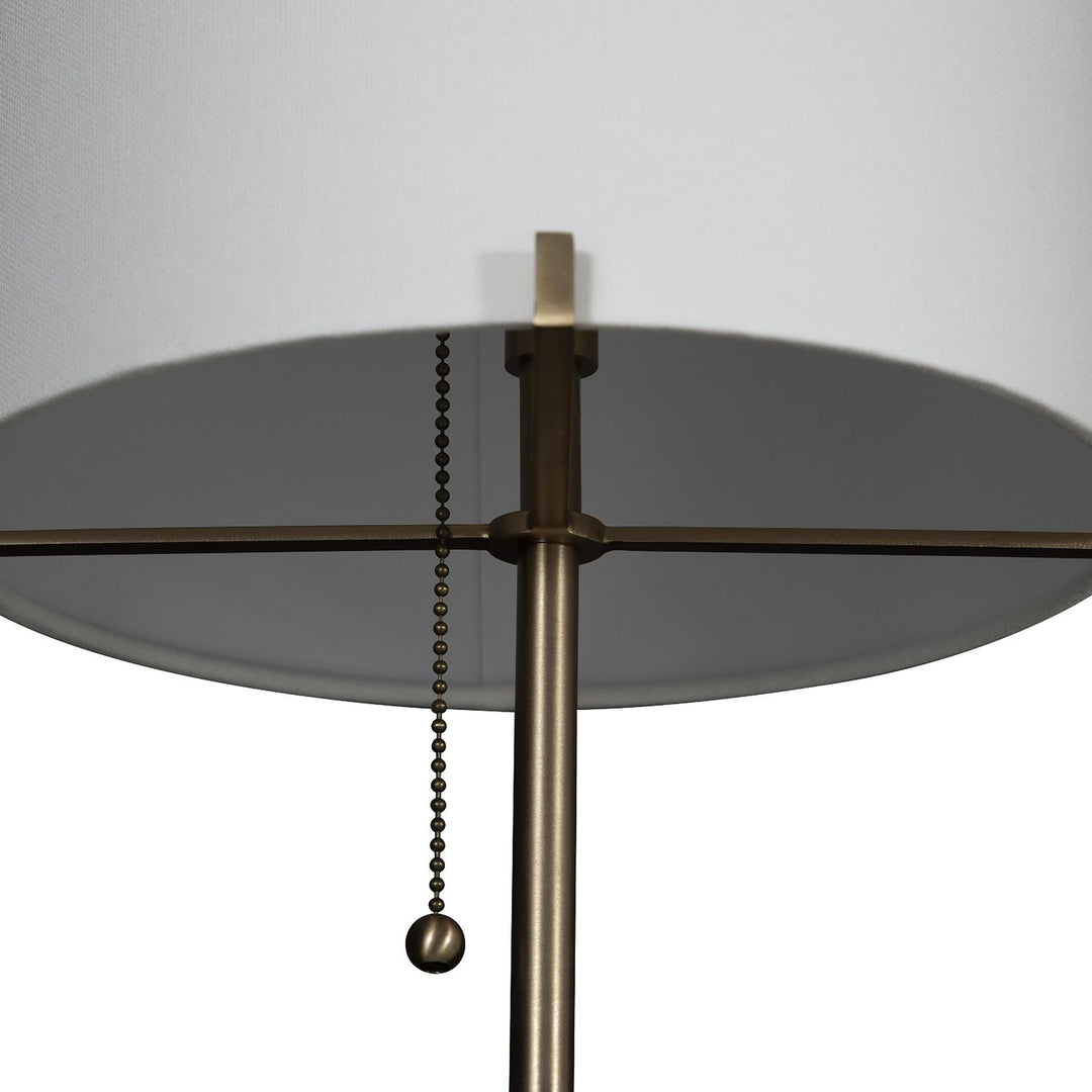 Florence Brushed Brass Cylinder Floor Lamp - 58.25 In. H