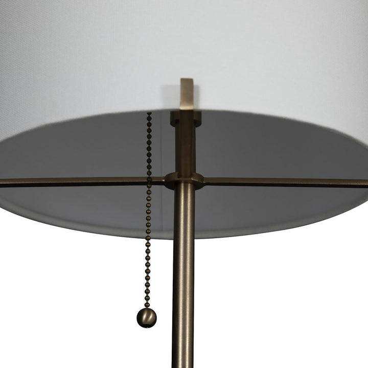 Florence Brushed Brass Cylinder Floor Lamp - 58.25 In. H