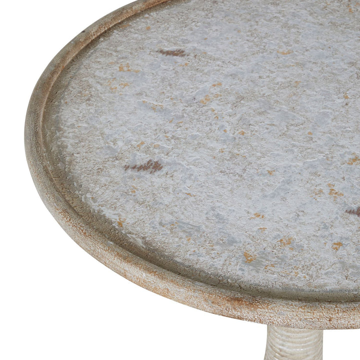 Gloria Resin Round Pedestal Accent Table - 24 In. W X 26 In. H