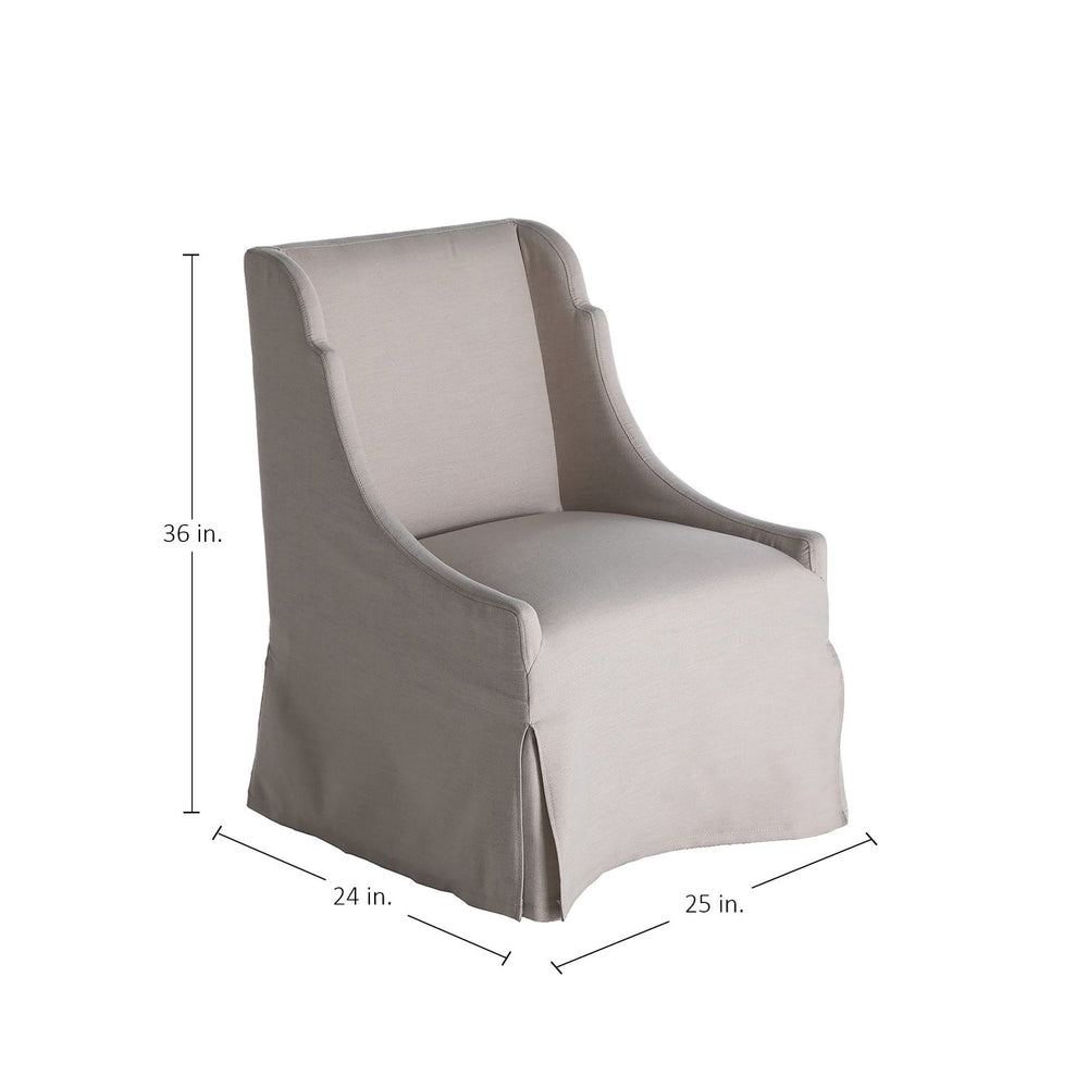 Whitfield Upholstered Oak Dining Chair - Ivory Beige