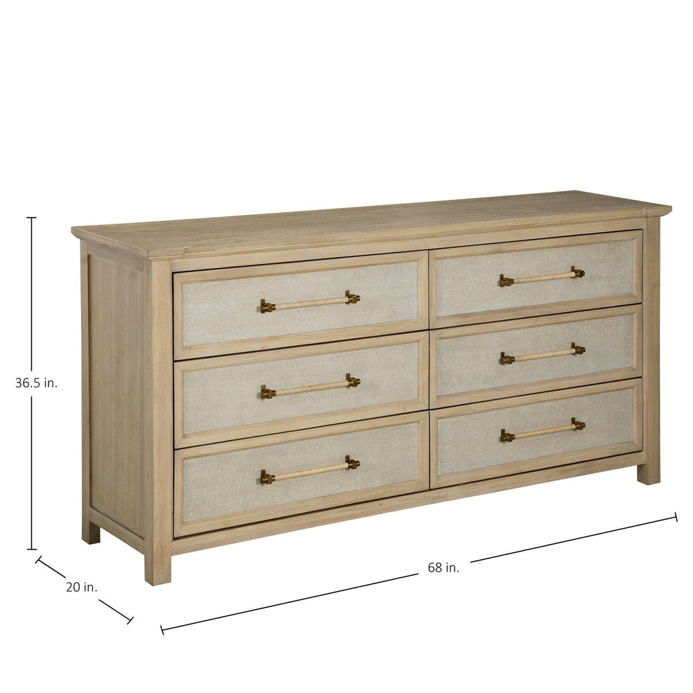 Astwood Mahogany Wood Dresser - 6 Drawers, Drift