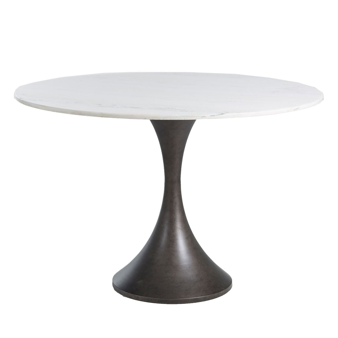 Cortez Marble Round Pedestal Breakfast Table - 48 In. W X 30 In. H