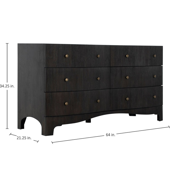 Princeton Mindi Wood Dresser - 6 Drawers