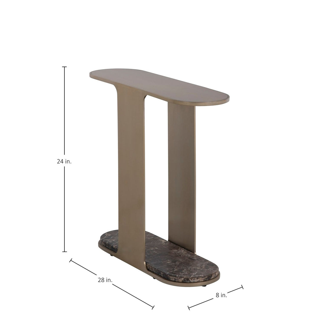 Cascade Metal Oval Side Table - 8 In. W X 24 In. H