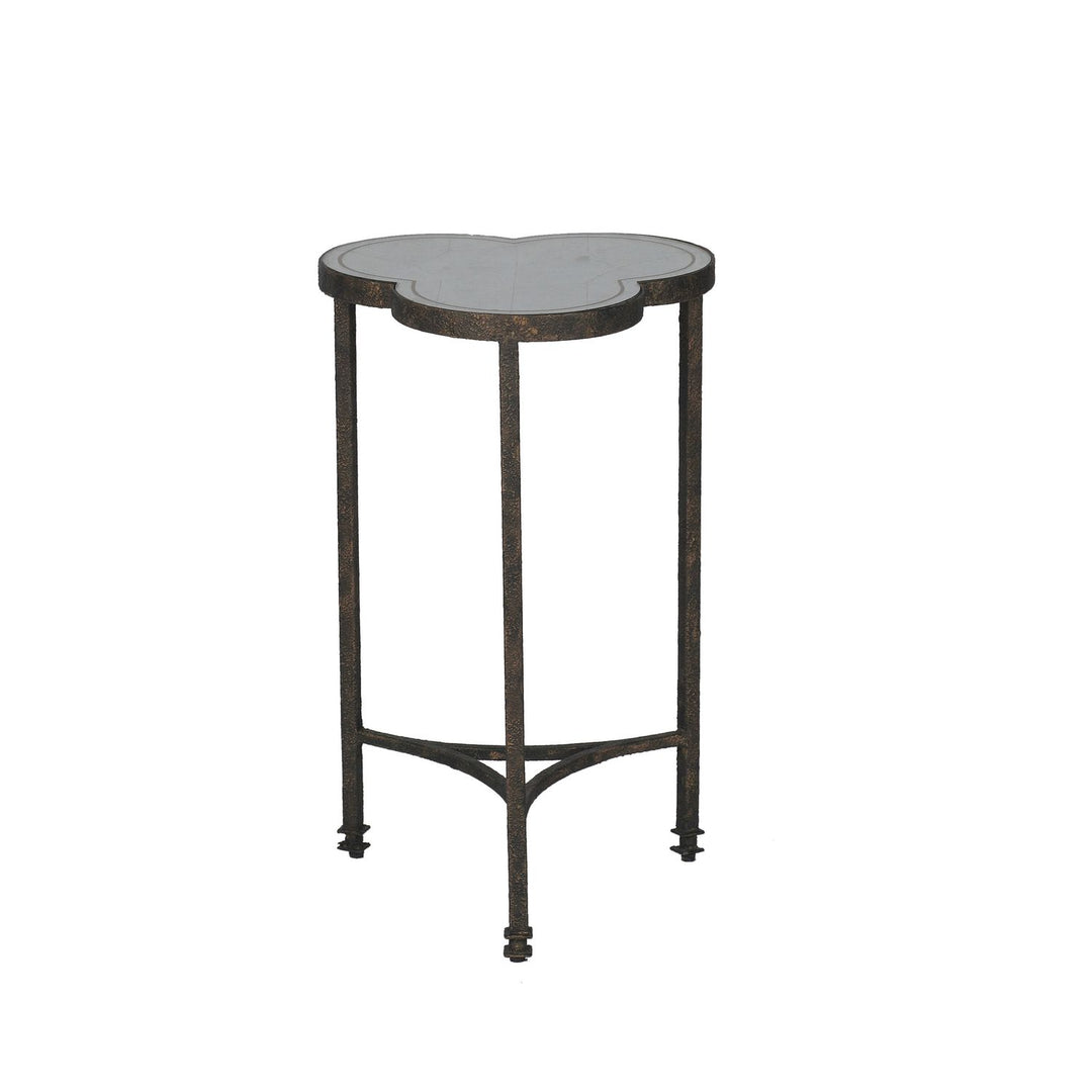 Walter Iron Trefoil Side Table - 15.5 In. W X 24.75 In. H