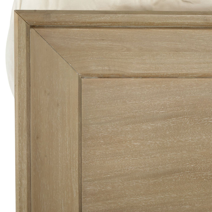 Windsor Upholstered Mahogany Wood Bed