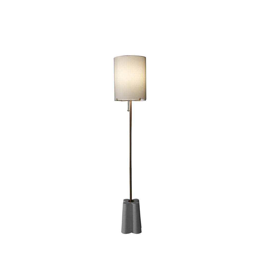 Florence Brushed Brass Cylinder Floor Lamp - 58.25 In. H
