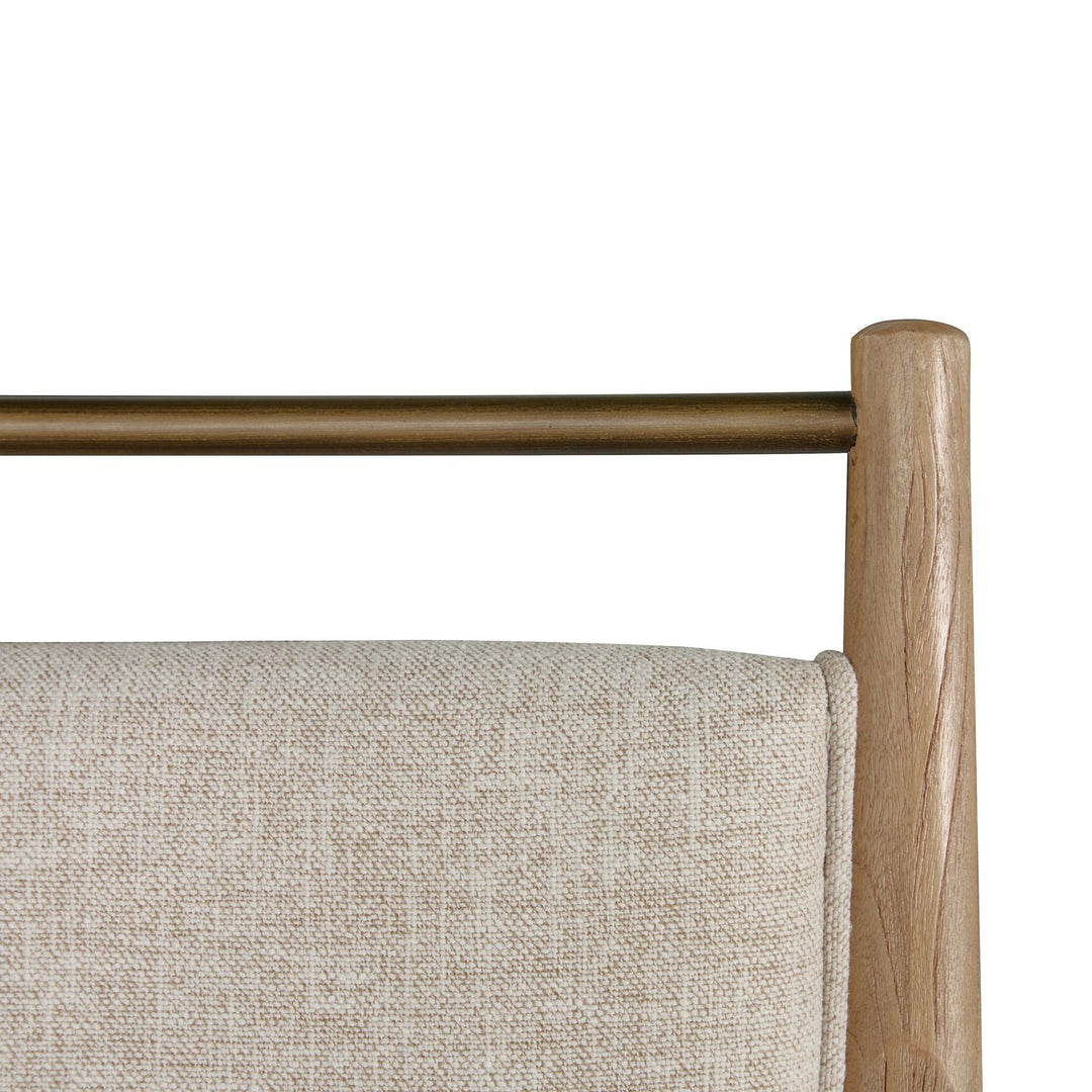Highland Oak Reclined Back Bar Stool - Dawn