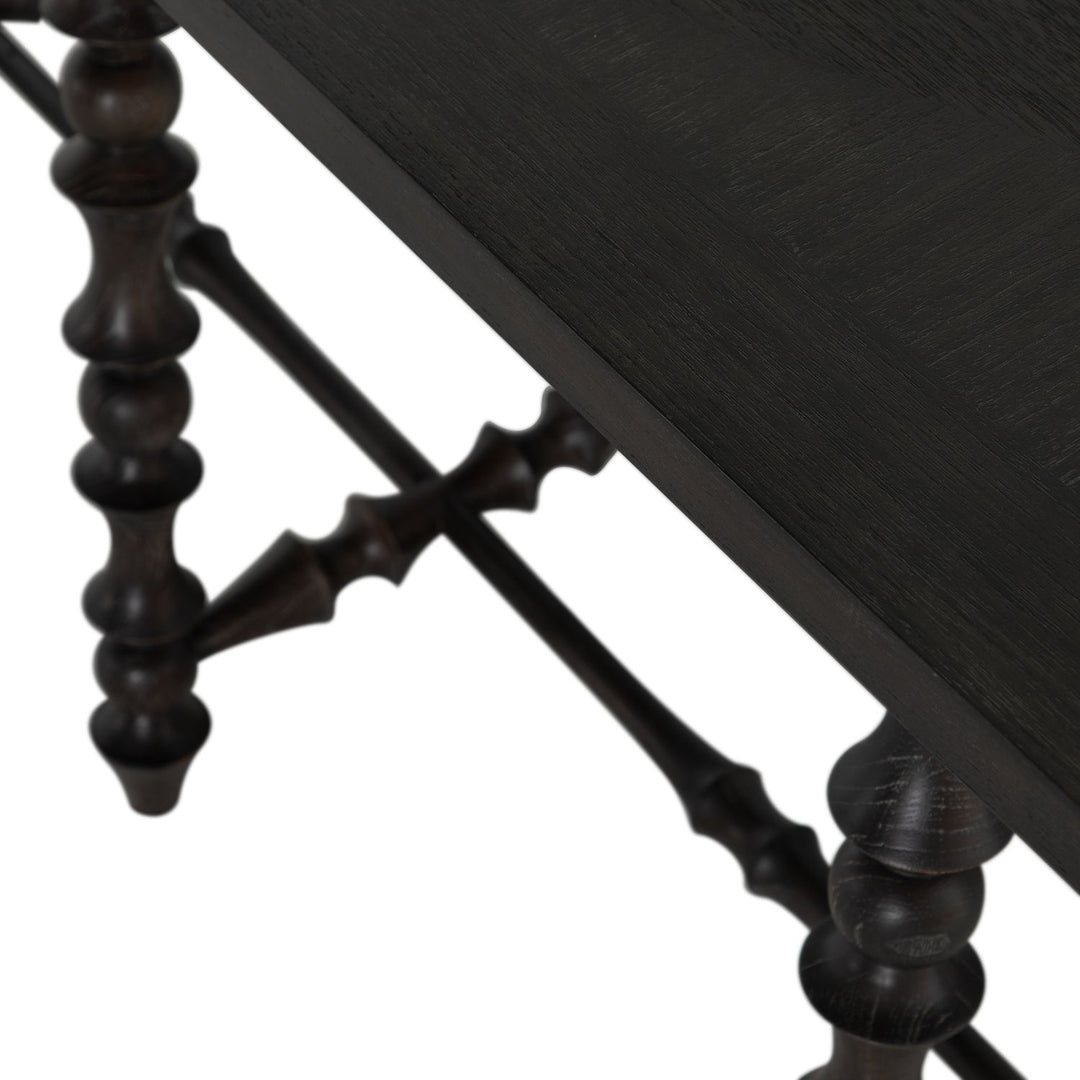 Kirkwood Mindi Veneer Rectangle Trestle Console Table - 70 In. W X 34.25 In. H