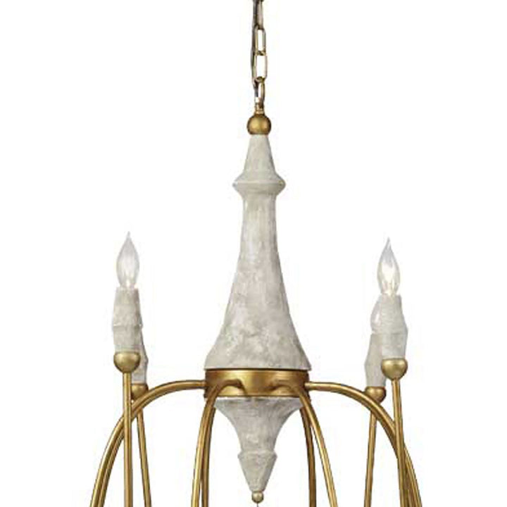 Clay Metal Vintage Gold Chandelier - 41 In. D X 37 In. H