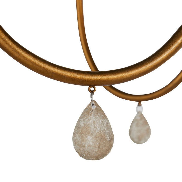 Clay Metal Vintage Gold Chandelier - 41 In. D X 37 In. H