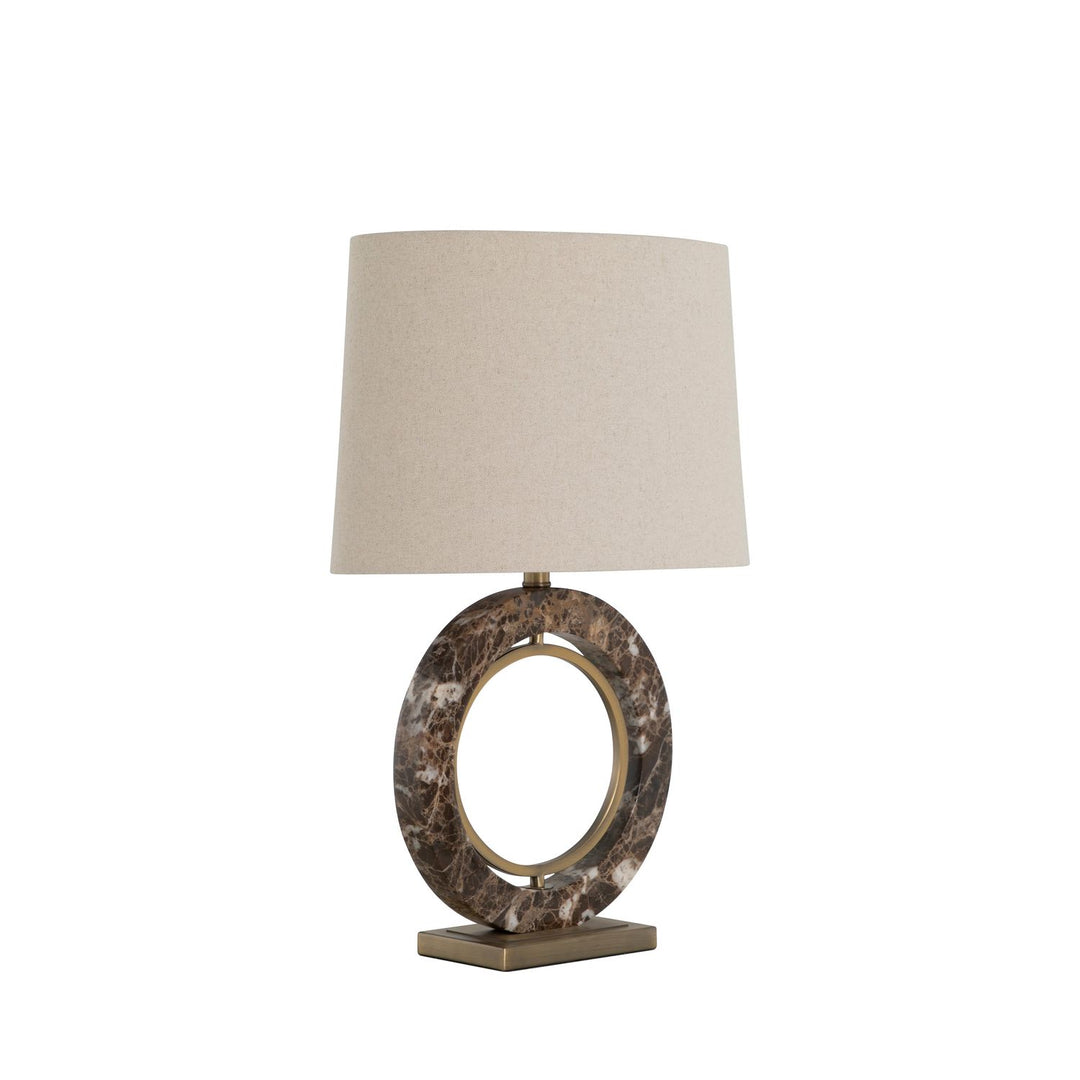 Janelle Marble Metal Antique Brass Table Lamp - 26.75 In. H