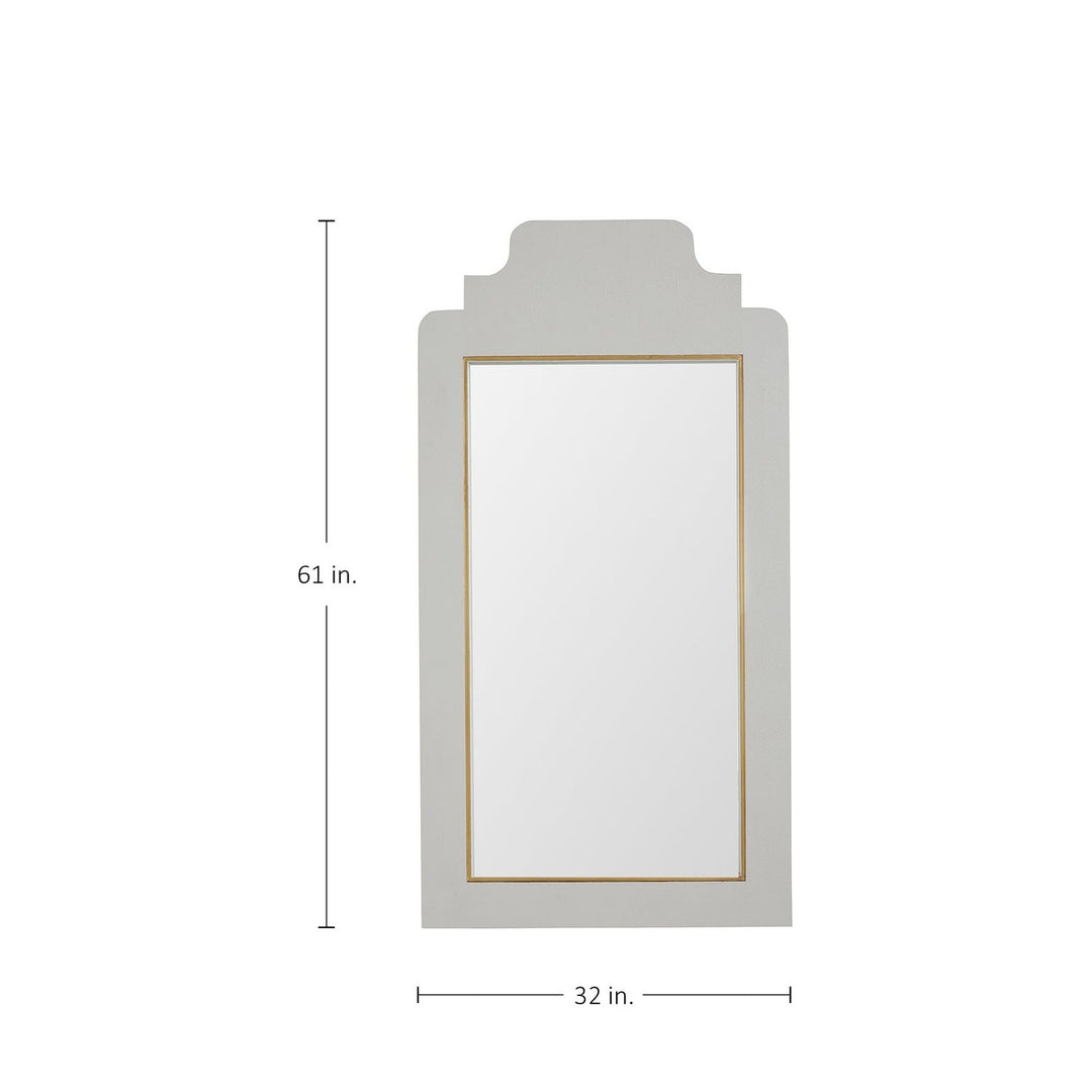 Nora Rectangle Accent Mirror - Faux Shagreen, 61 In. H X 32 In. W X 3.25 In. D