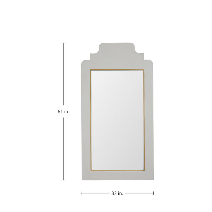 Nora Rectangle Accent Mirror - Faux Shagreen, 61 In. H X 32 In. W X 3.25 In. D