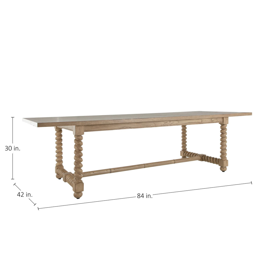 Ferdinand Wood Rectangle Dining Table - 84 In. W X 30 In. H